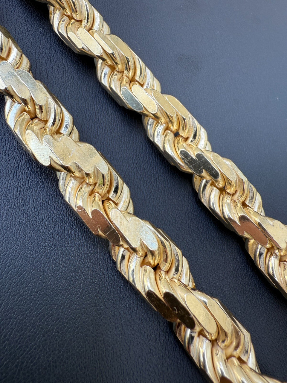 BIGGEST BOSS Rope Chain Necklace - 14k Gold Vermeil 925 Sterling Silver - 18"-30" - 14.5mm