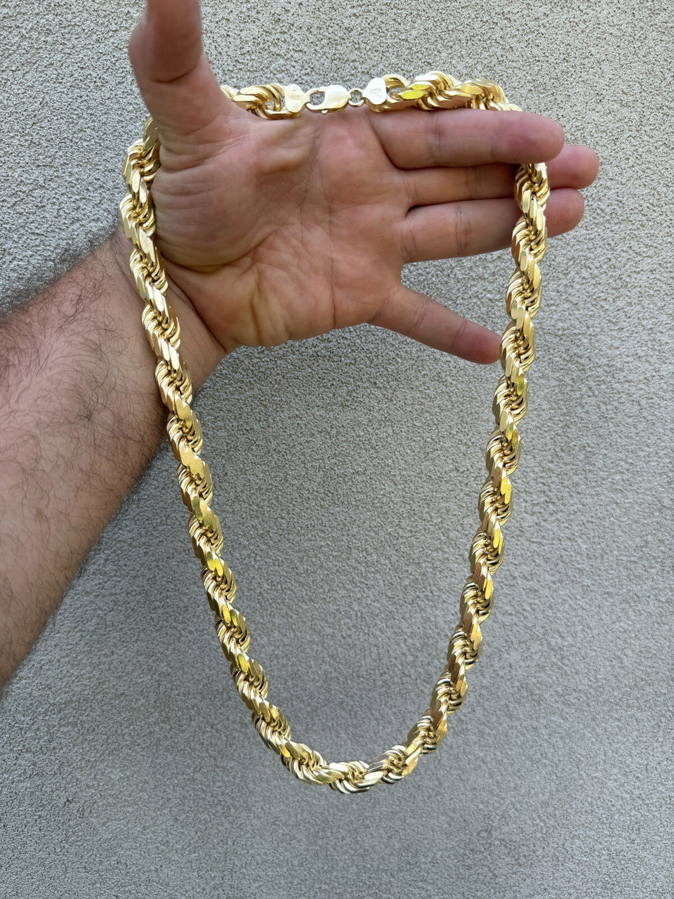 BIGGEST BOSS Rope Chain Necklace - 14k Gold Vermeil 925 Sterling Silver - 18"-30" - 14.5mm