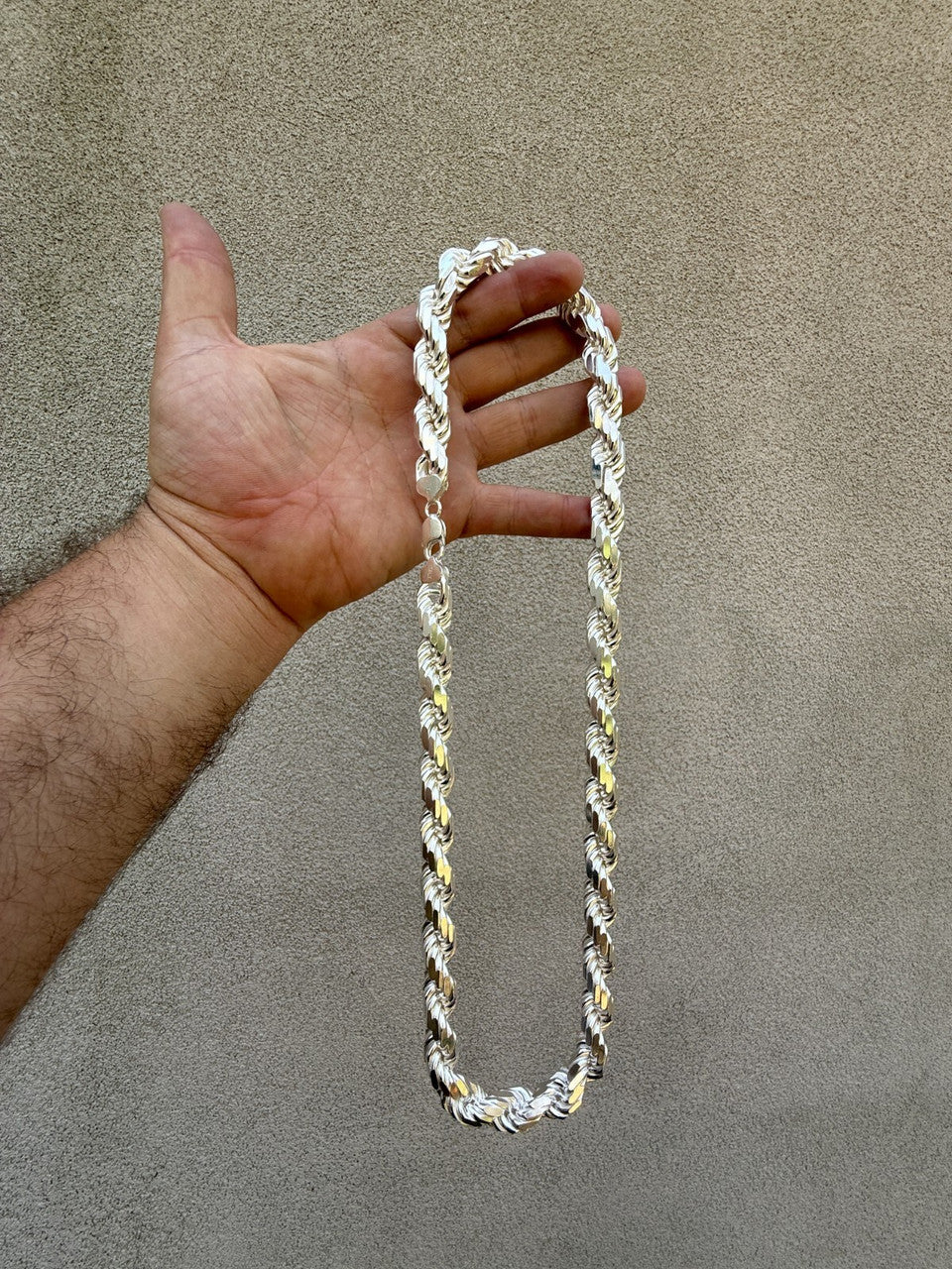 BIGGEST BOSS Rope Chain Necklace - 925 Sterling Silver - 18"-30" - 14.5mm
