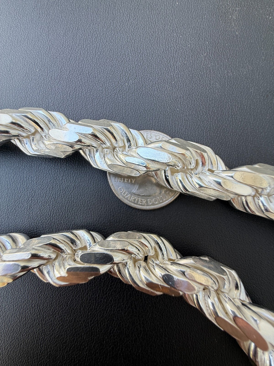 BIGGEST BOSS Rope Chain Necklace - 925 Sterling Silver - 18"-30" - 14.5mm