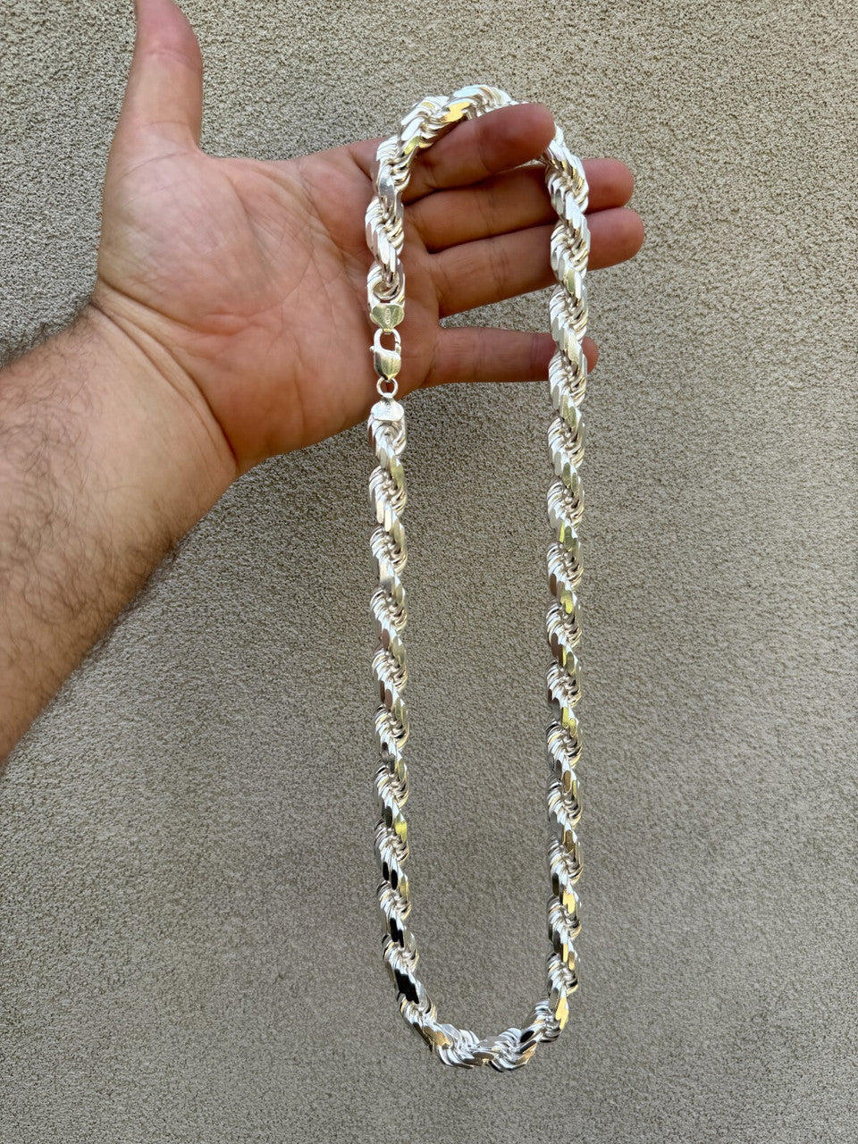 BIGGEST BOSS Rope Chain Necklace - 925 Sterling Silver - 18"-30" - 14.5mm