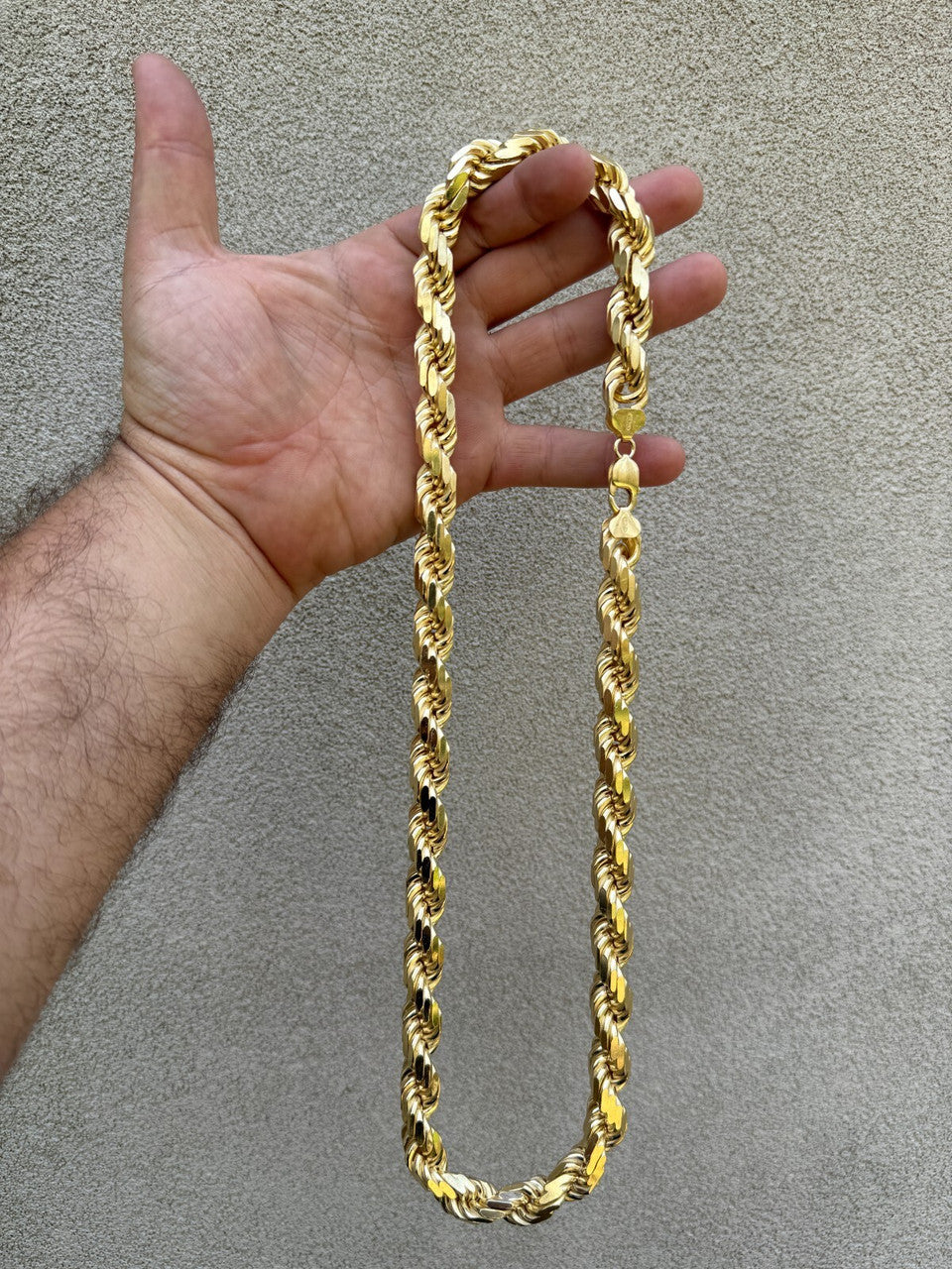BIGGEST BOSS Rope Chain Necklace - 14k Gold Vermeil 925 Sterling Silver - 18"-30" - 14.5mm