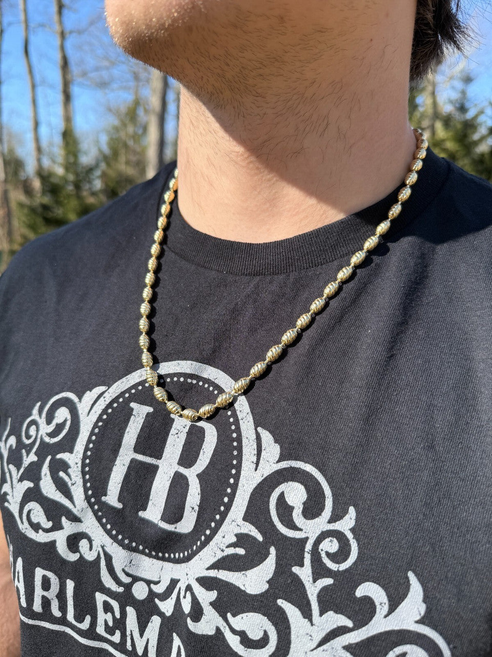 Infinity Rice Link Chain Necklace - 14k Gold Vermeil 925 Sterling Silver - 18"-30" - 6mm
