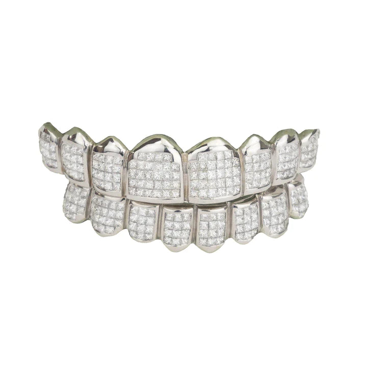 14K VVS Invisible Set Diamond Grillz