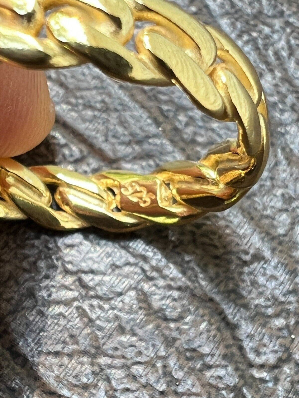 6mm Cuban Wedding Band Ring - 14k Gold Plated 925 Sterling Silver - Mens Ladies