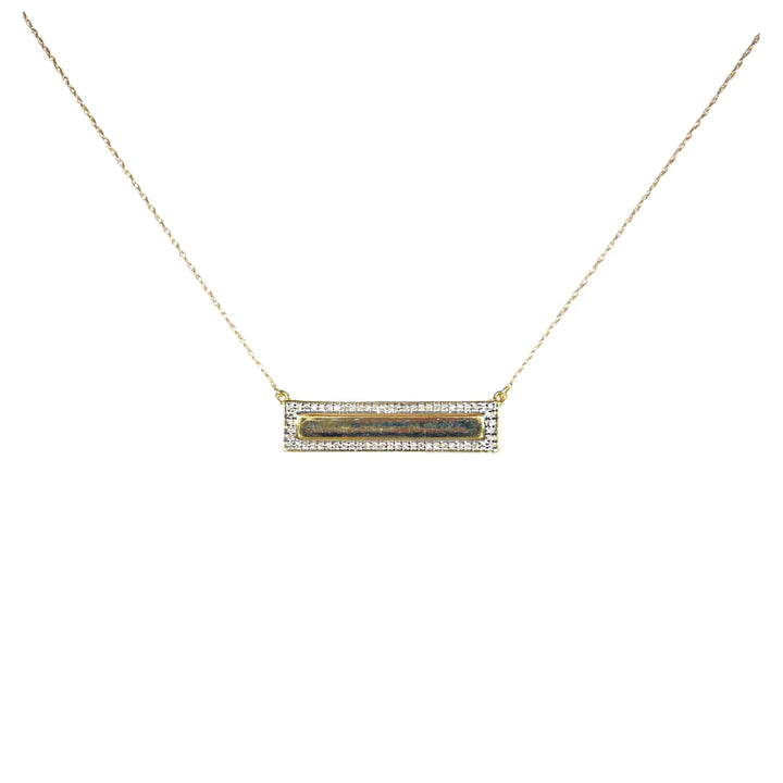Customizable Engraving Pendant with Diamond Border