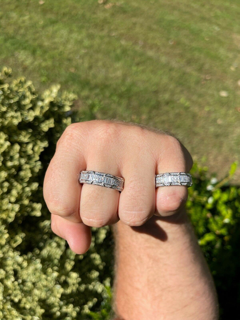 "Jewelry Is Art" Eternity Band Ring - 925 Silver - CZ Stones