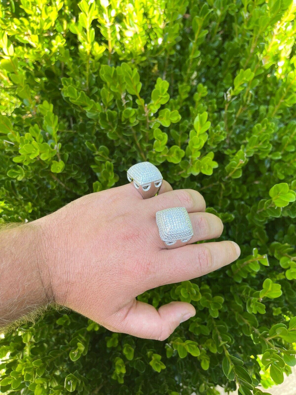 "Biggest Ring We Make" - Dome Iced Out Ring - 925 Silver - CZ Stones