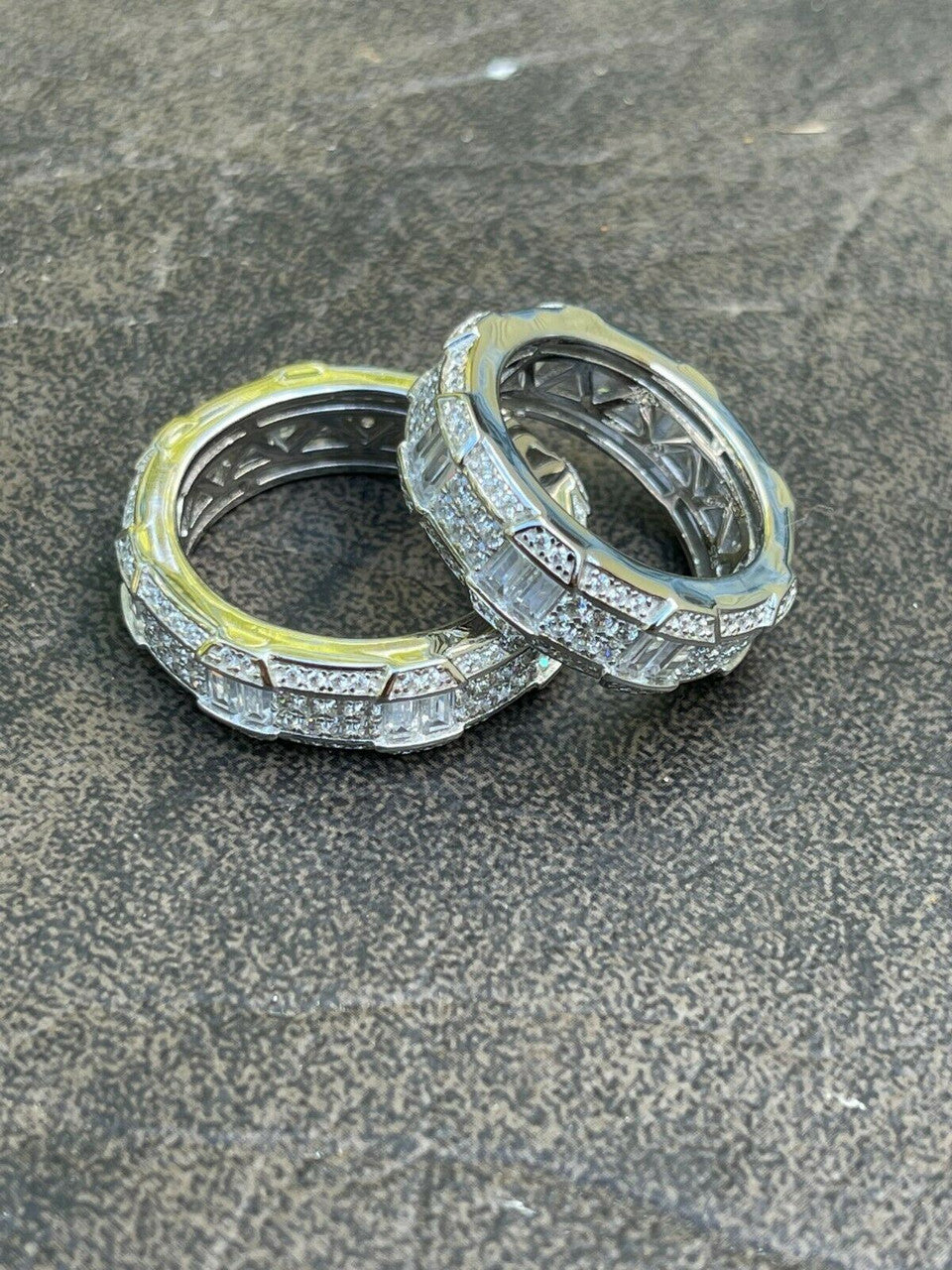 "Jewelry Is Art" Eternity Band Ring - 925 Silver - CZ Stones