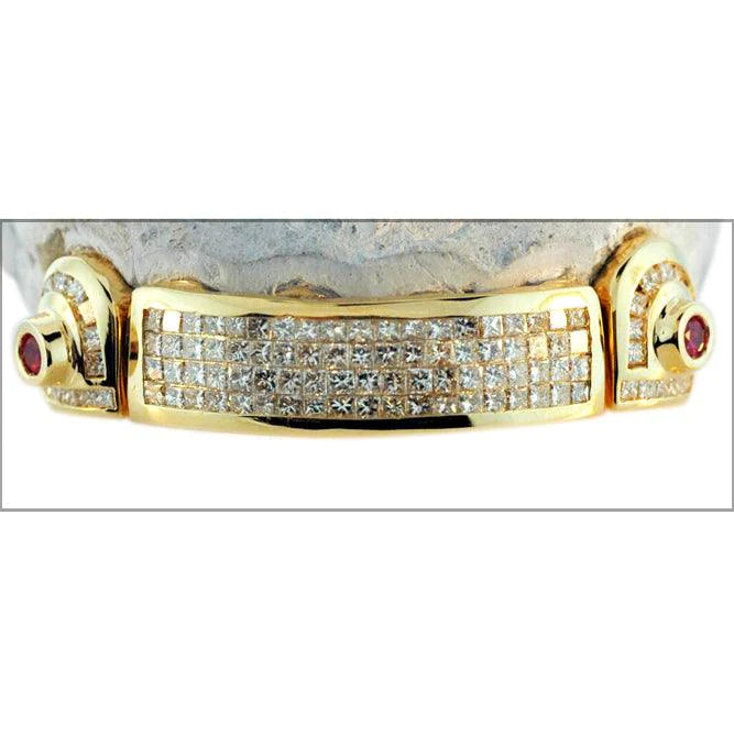 Horizontal Princess Cut Diamond Grill