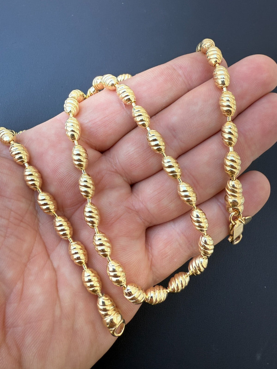 Infinity Rice Link Chain Necklace - 14k Gold Vermeil 925 Sterling Silver - 18"-30" - 6mm
