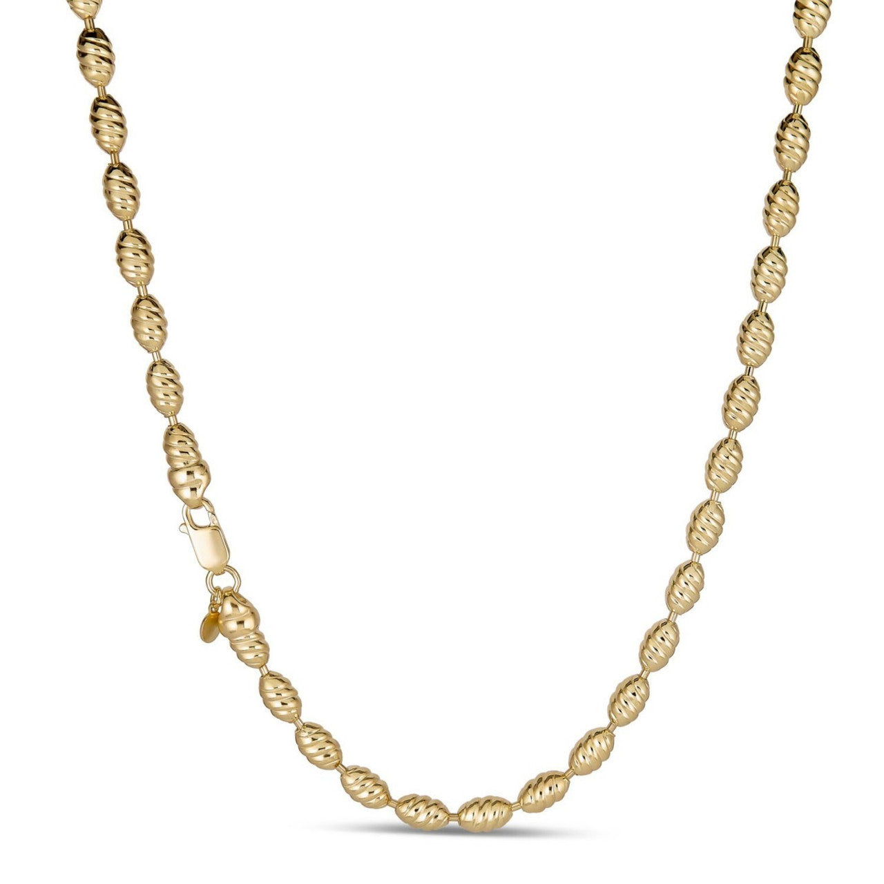 Infinity Rice Link Chain Necklace - 14k Gold Vermeil 925 Sterling Silver - 18"-30" - 6mm