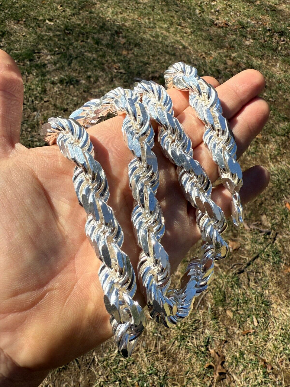 Half Kilo Rope Chain Necklace - 925 Sterling Silver - 18"-30" - 14.5mm