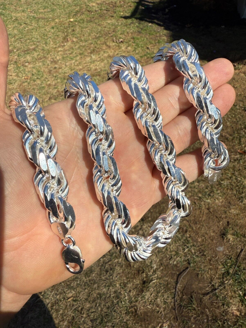 Half Kilo Rope Chain Necklace - 925 Sterling Silver - 18"-30" - 14.5mm