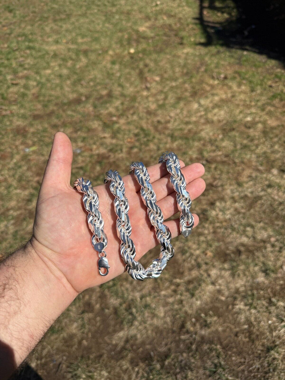 Half Kilo Rope Chain Necklace - 925 Sterling Silver - 18"-30" - 14.5mm