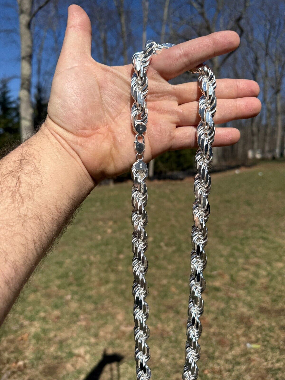 Half Kilo Rope Chain Necklace - 925 Sterling Silver - 18"-30" - 14.5mm
