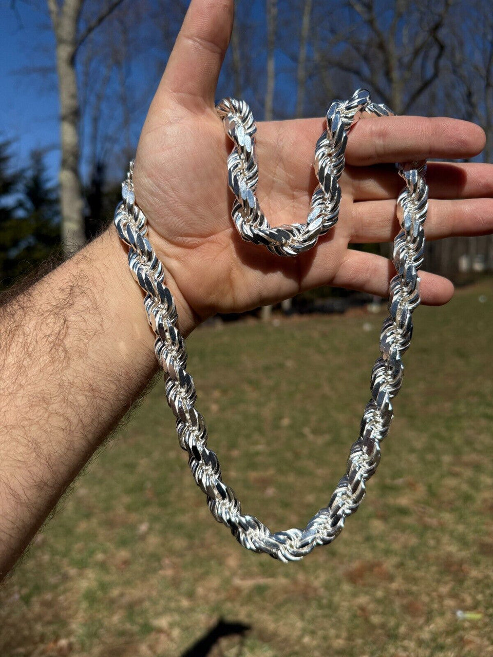 Half Kilo Rope Chain Necklace - 925 Sterling Silver - 18"-30" - 14.5mm