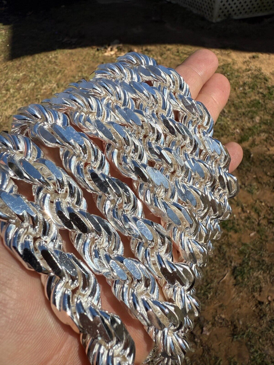 Half Kilo Rope Chain Necklace - 925 Sterling Silver - 18"-30" - 14.5mm