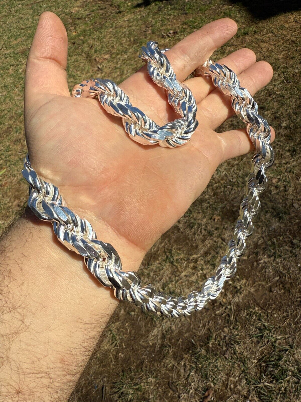 Half Kilo Rope Chain Necklace - 925 Sterling Silver - 18"-30" - 14.5mm