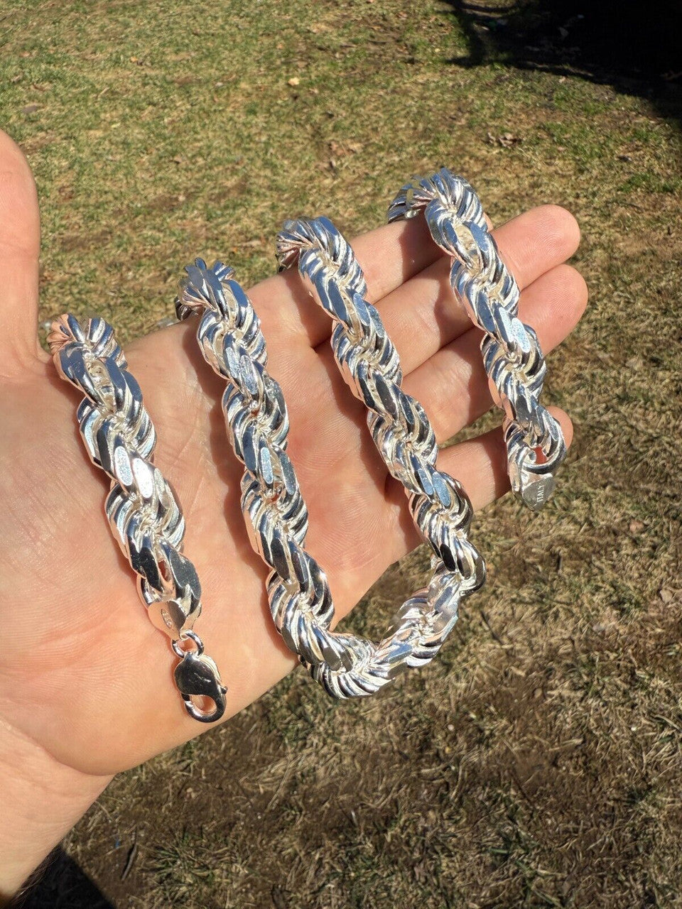 Half Kilo Rope Chain Necklace - 925 Sterling Silver - 18"-30" - 14.5mm