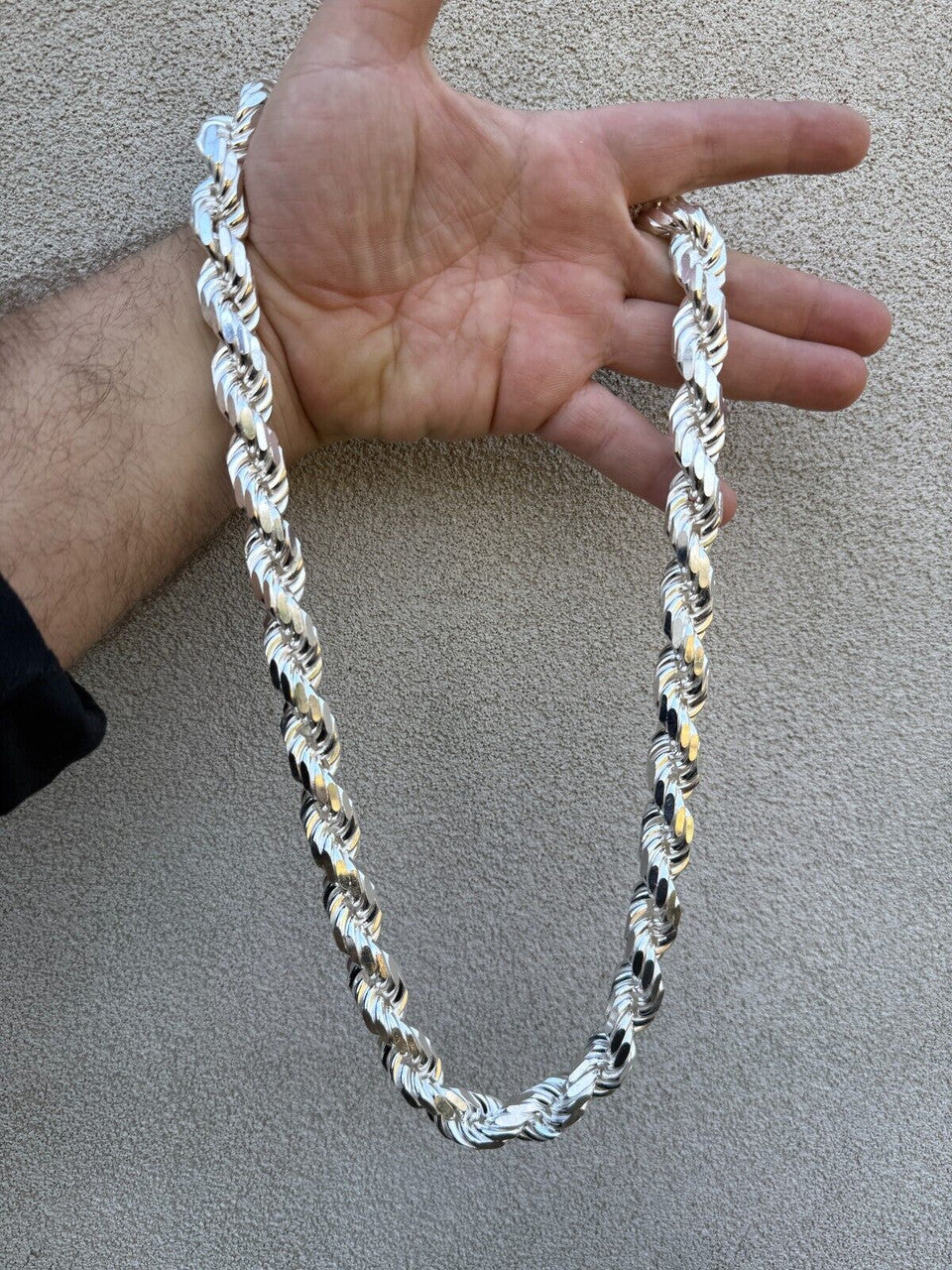 Half Kilo Rope Chain Necklace - 925 Sterling Silver - 18"-30" - 14.5mm