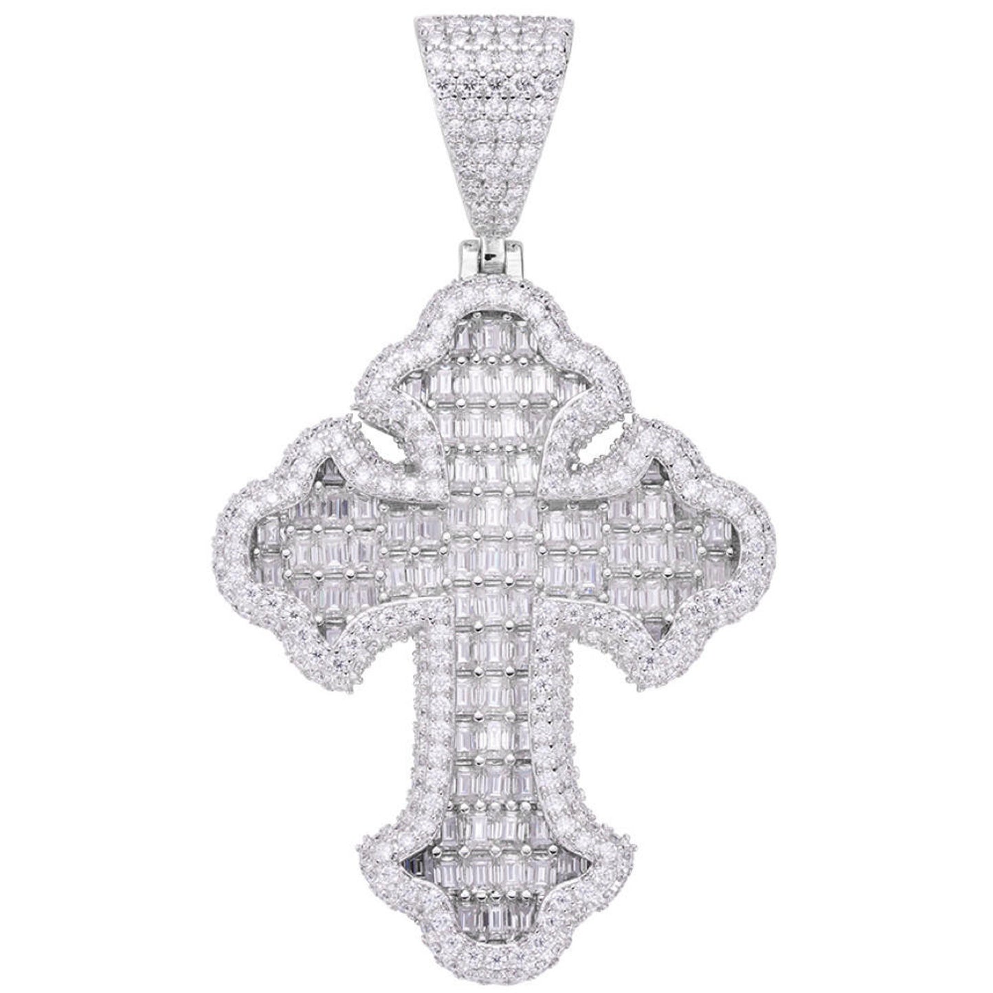 14k Gold Over Real Solid 925 Silver Cross Jesus Piece Crucifix Pendant Necklace