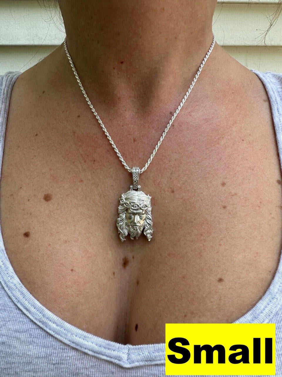 14k Gold Vermeil Fully Iced MOISSANITE Jesus Piece Pendant Pass Diamond Tester