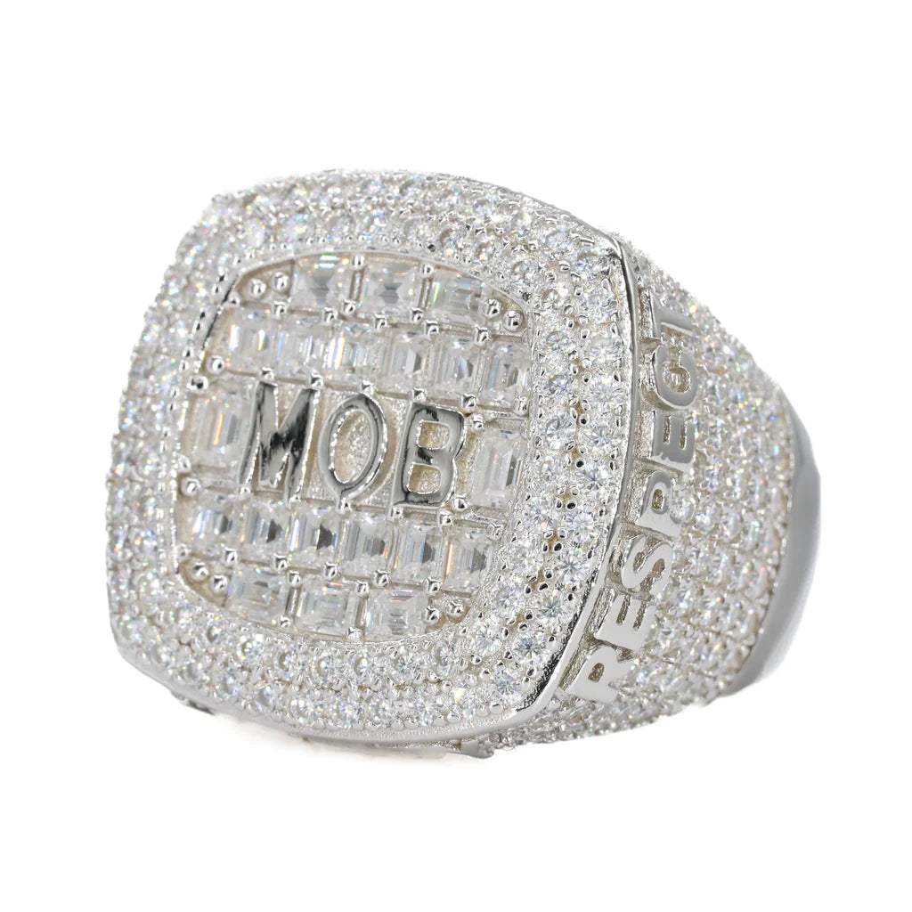 Mob Iced Vvs Moissanite Diamond Ring