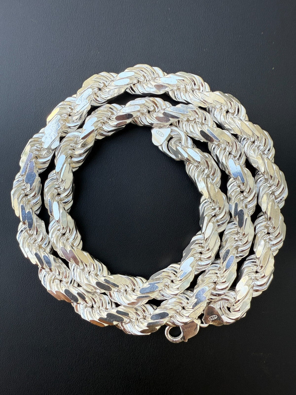 BIGGEST BOSS Rope Chain Necklace - 925 Sterling Silver - 18"-30" - 14.5mm