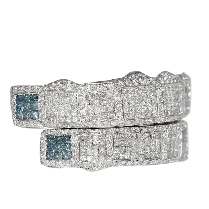 B Custom Princess Cut And Round Diamond Grill For Travis
