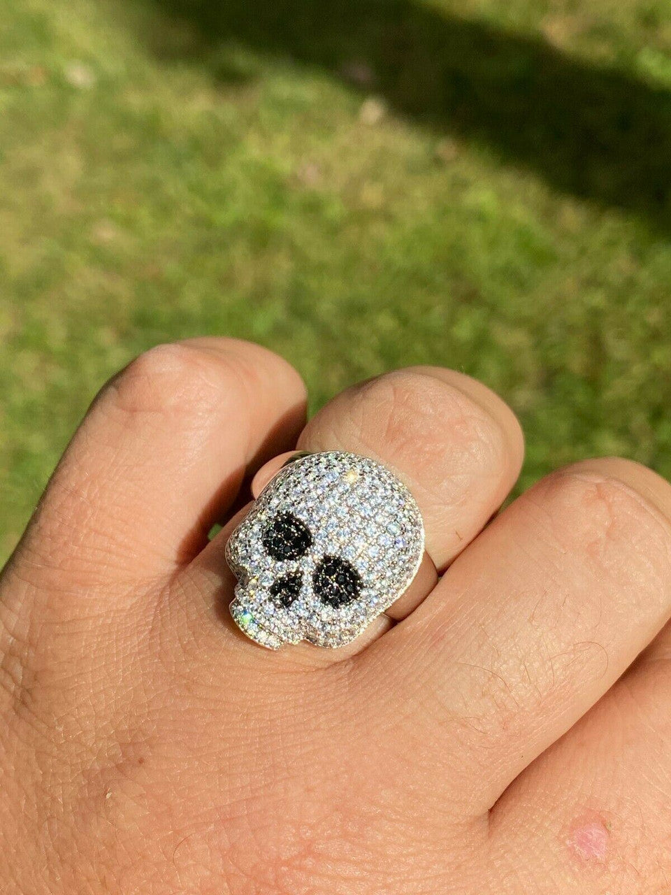 Skull Death Iced Out Ring - 925 Silver - CZ Stones