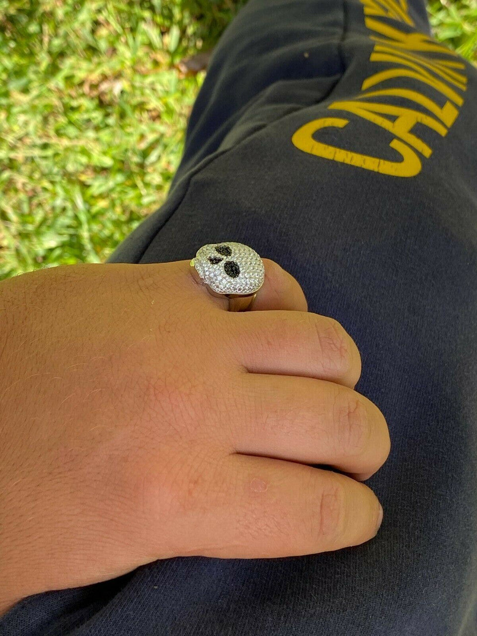 Skull Death Iced Out Ring - 925 Silver - CZ Stones