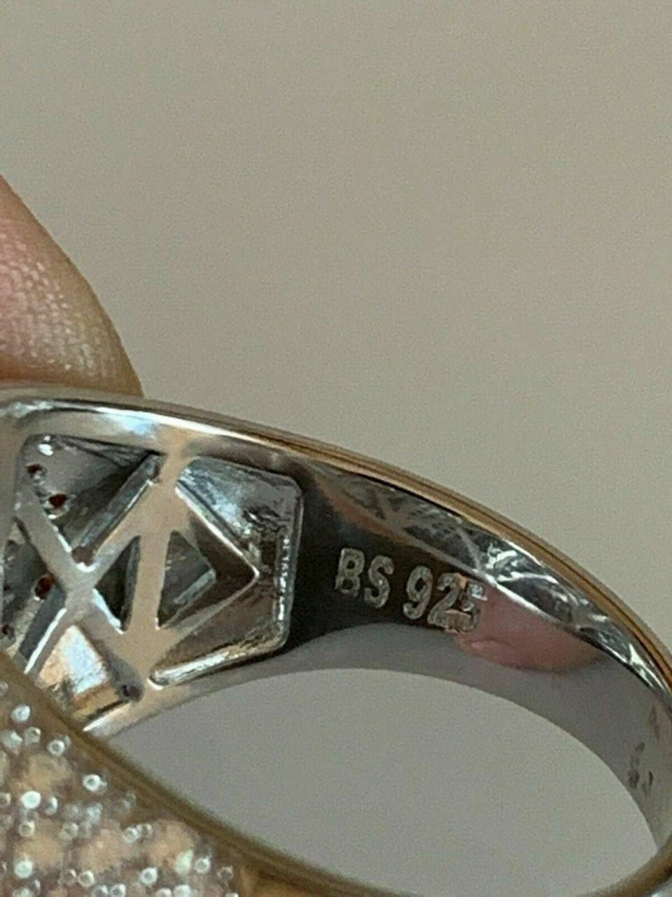 Texas Iced Out Ring - 14k Yellow Gold Vermeil/Natural 925 Silver - CZ Stones