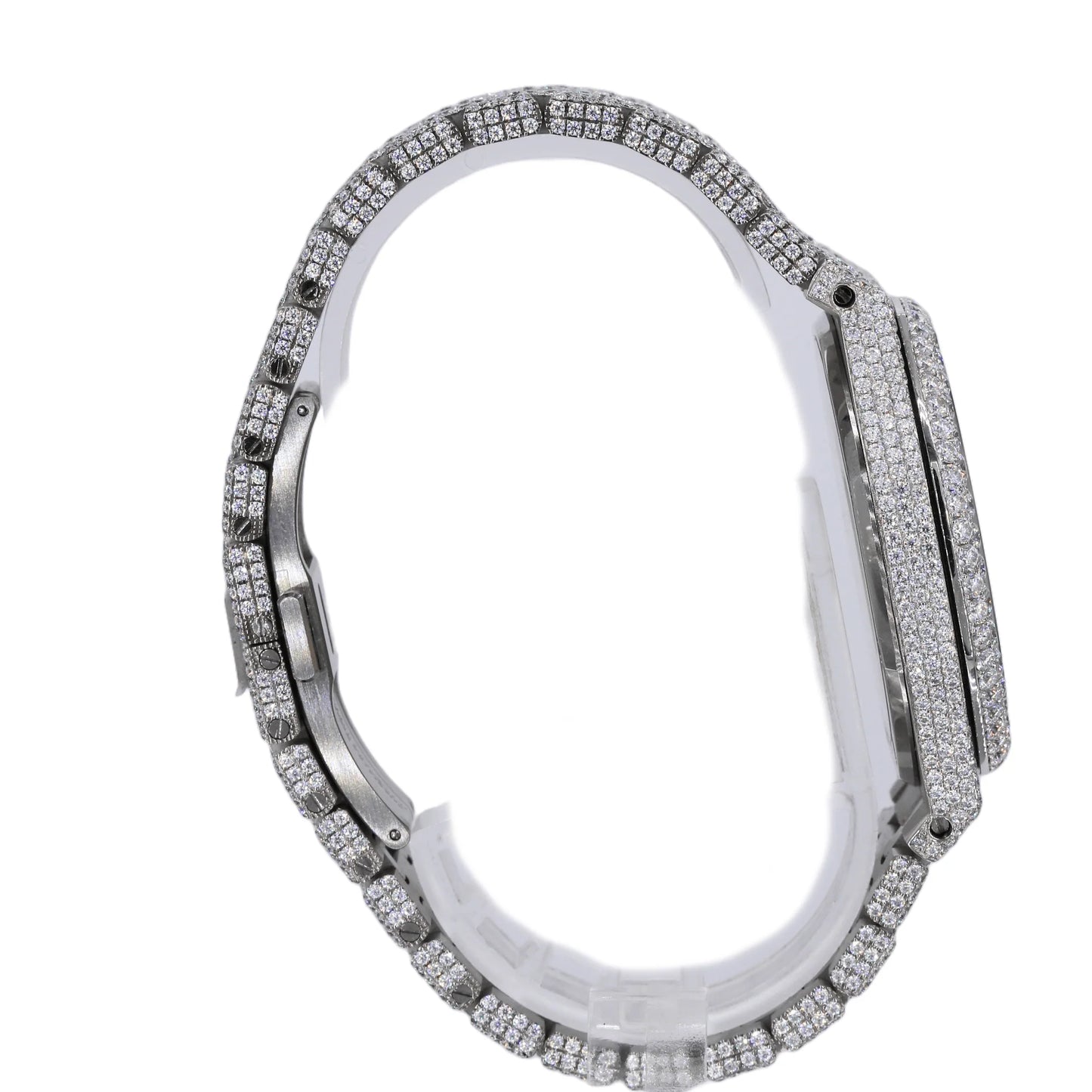 AP Stainless Steel 41MM Moissanite Diamond Watch 25CT With Two-Tone Option