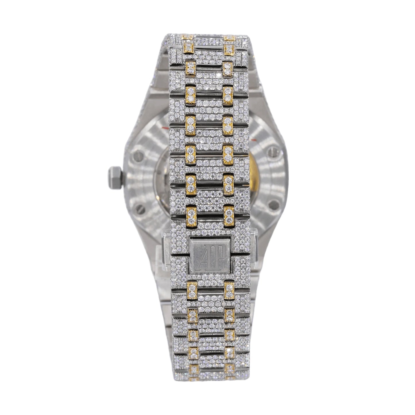 AP Stainless Steel 41MM Moissanite Diamond Watch 25CT With Two-Tone Option