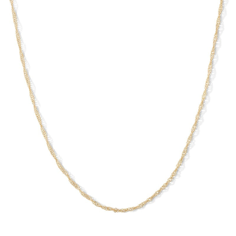 10K Hollow Gold Singapore Chain - 20"
