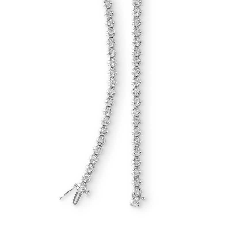 5/8 CT. T.W. Diamond Line Necklace in Sterling Silver - 22"