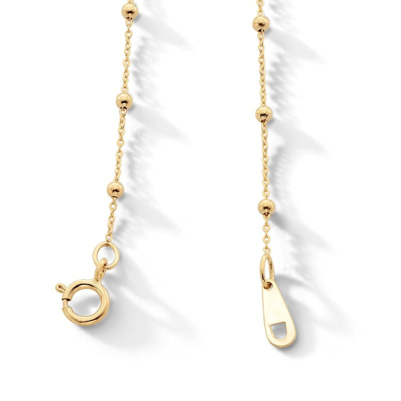 10K Gold Saturn Bead Chain - 16"