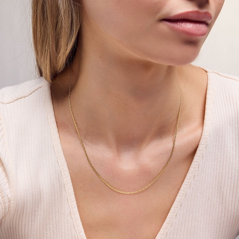 14K Gold Bonded Mariner Chain - 18"