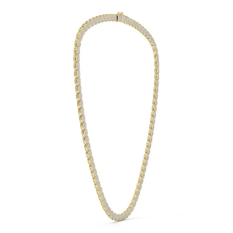 14K Gold Plated 1/2 CT. T.W. Lab-Grown Diamond Cushion Necklace - 20"