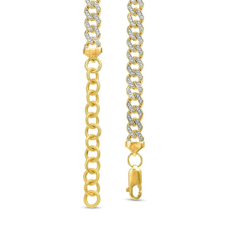 14K Gold Plated Diamond Accent Chunky Chain Choker