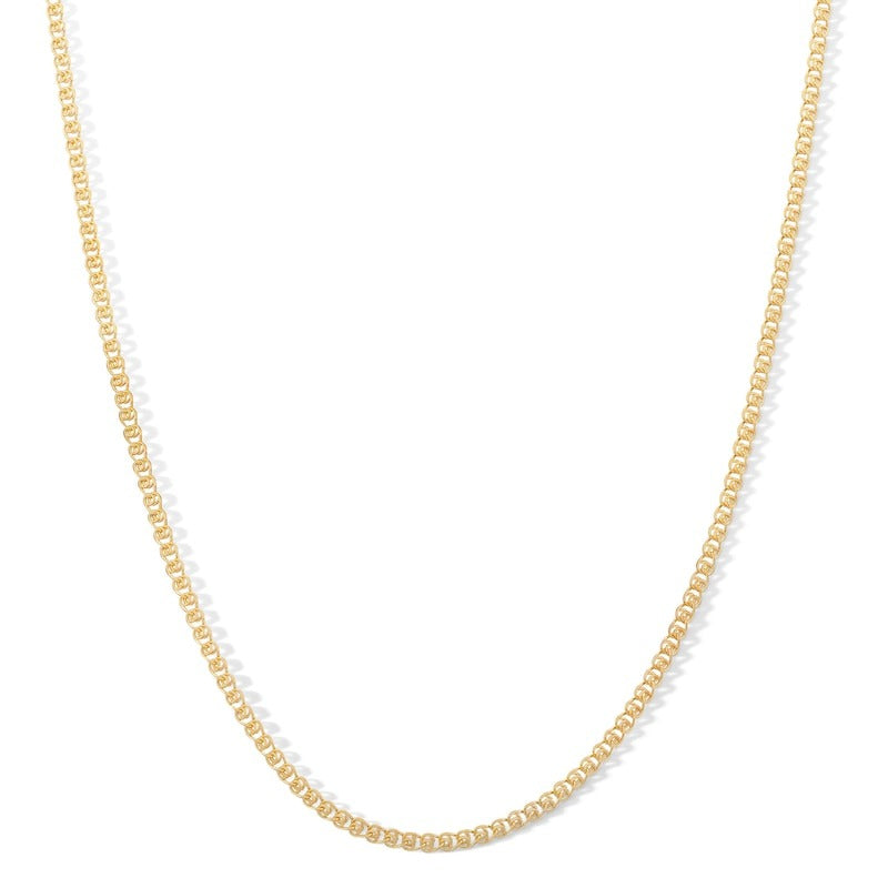 10K Hollow Gold Tight Curb Chain - 20"