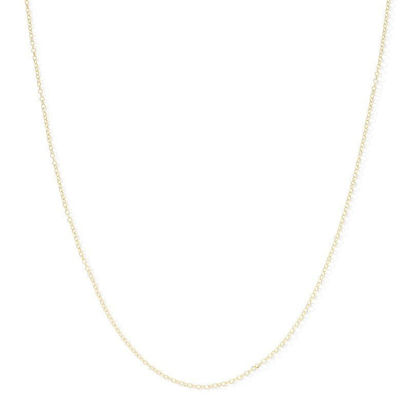 10K Solid Gold Diamond-Cut Cable Chain - 20"