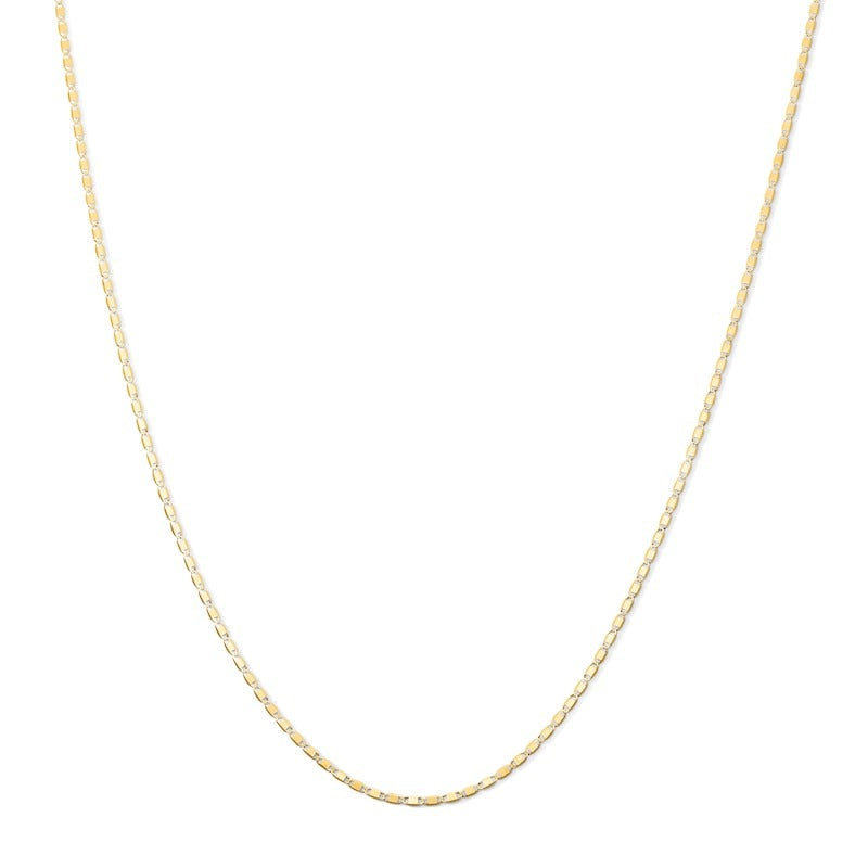 14K Solid Gold Valentino Chain - 18"