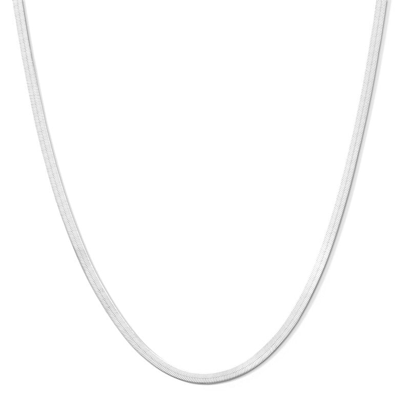 Sterling Silver Herringbone Chain Made in Italy - 20"