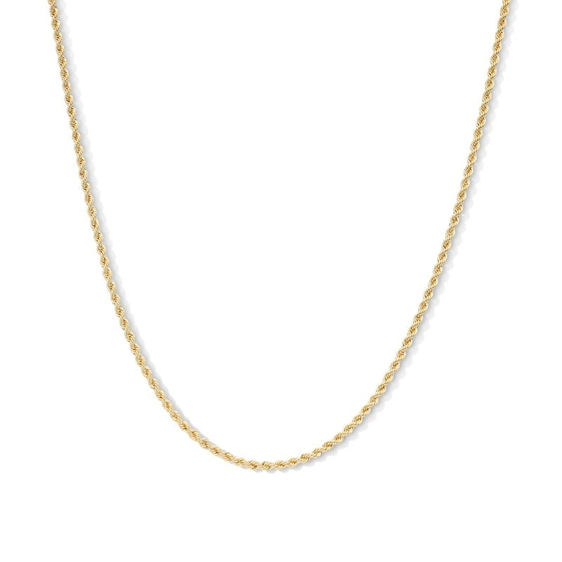 10K Gold Bonded Diamond-Cut Rope Chain - 18"