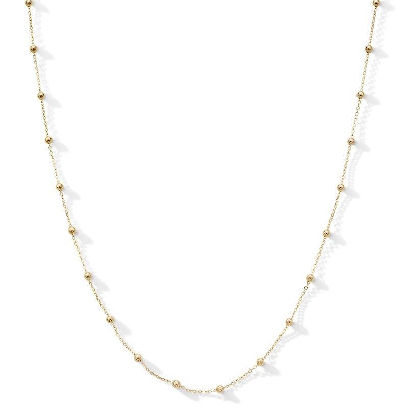 10K Gold Saturn Bead Chain - 16"