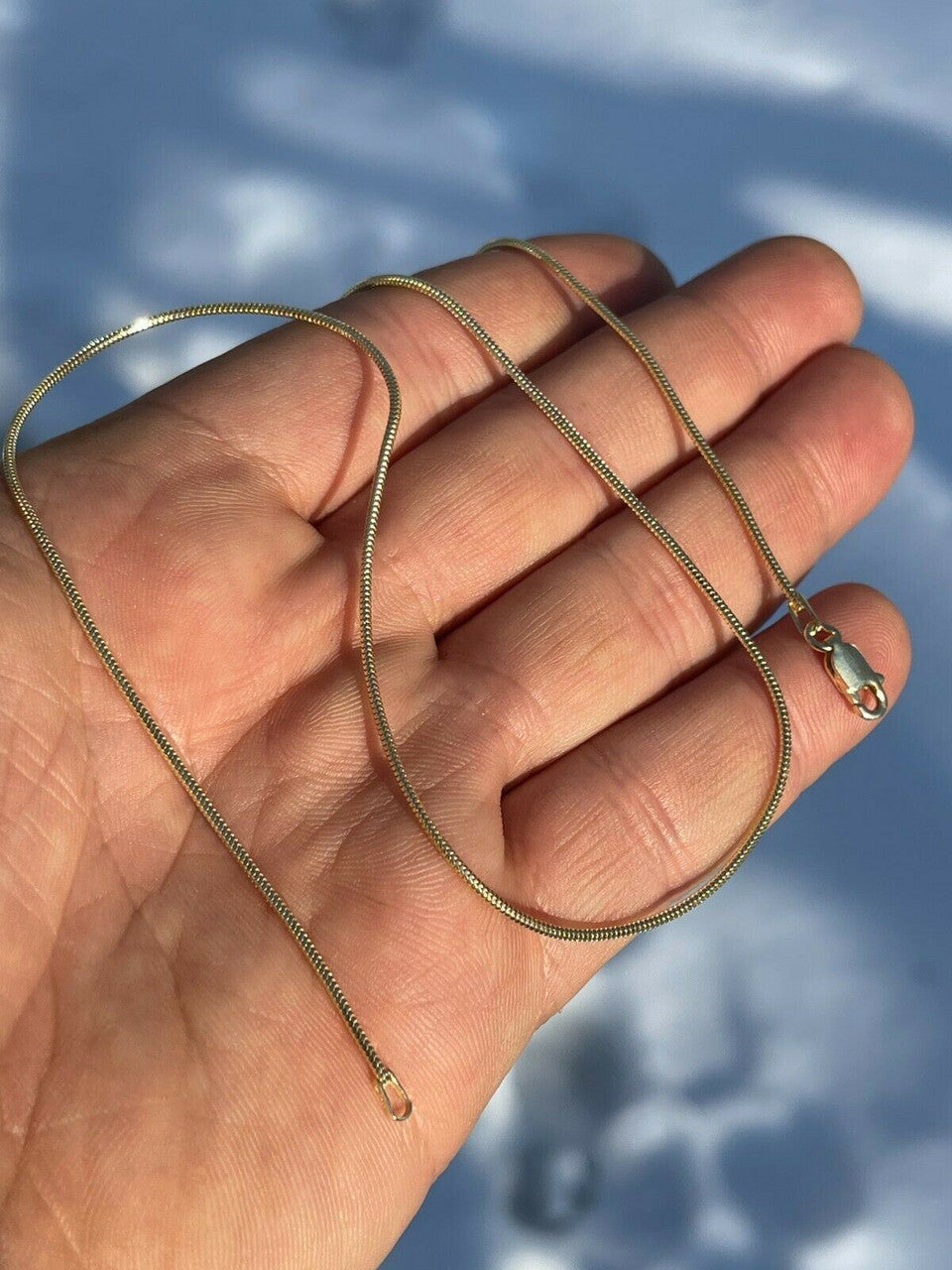 Snake Chain Necklace - 14k Gold Vermeil 925 Sterling Silver - 14"-30" - 1.5mm