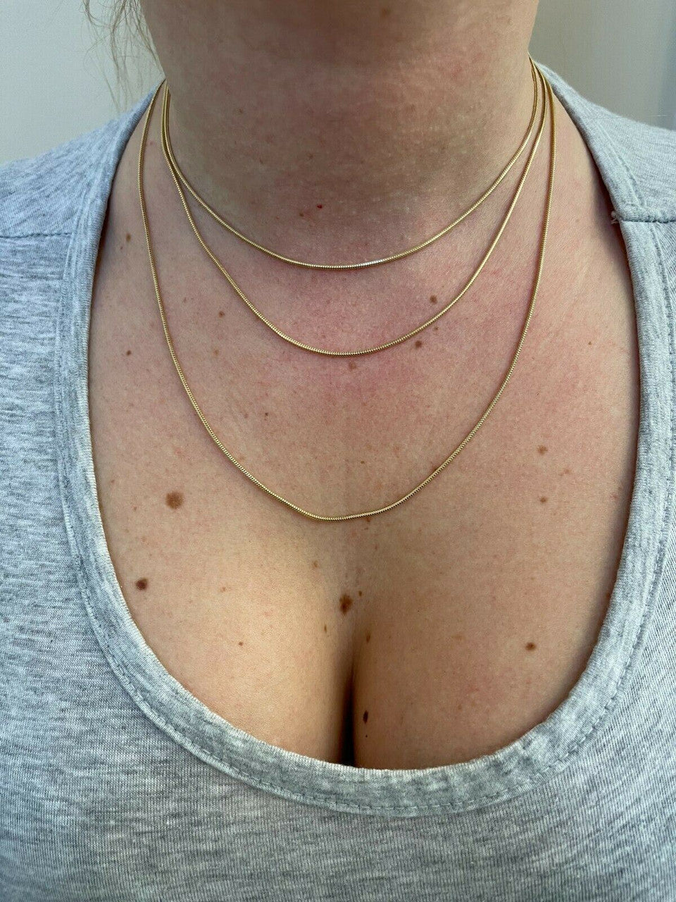 Snake Chain Necklace - 14k Gold Vermeil 925 Sterling Silver - 14"-30" - 1.5mm