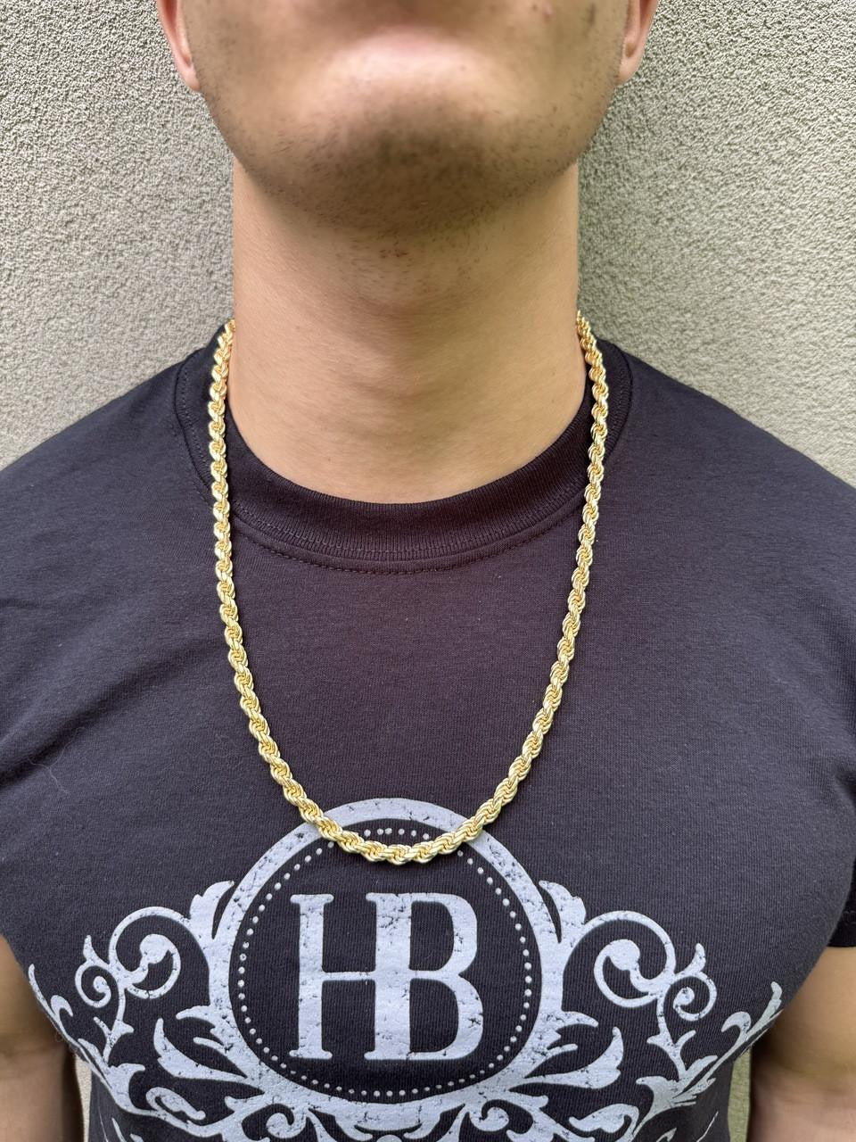 #1 Bestseller Rope Chain Necklace - 14k Gold Vermeil 925 Sterling Silver - 18"-30" - 6mm